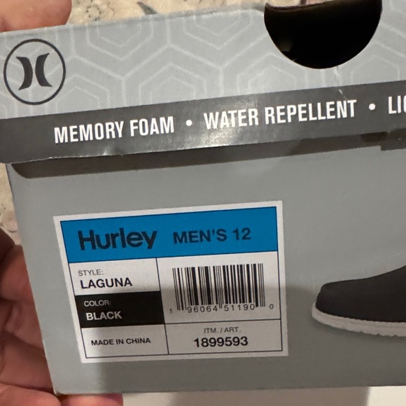 Hurley Men's Black Canvas Slip-On Loafers - Picture 9 of 9